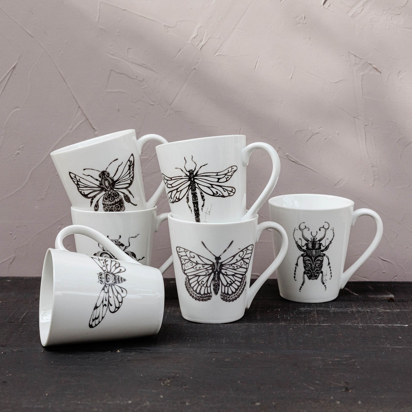Set 6 Mugs porcelana Barroco