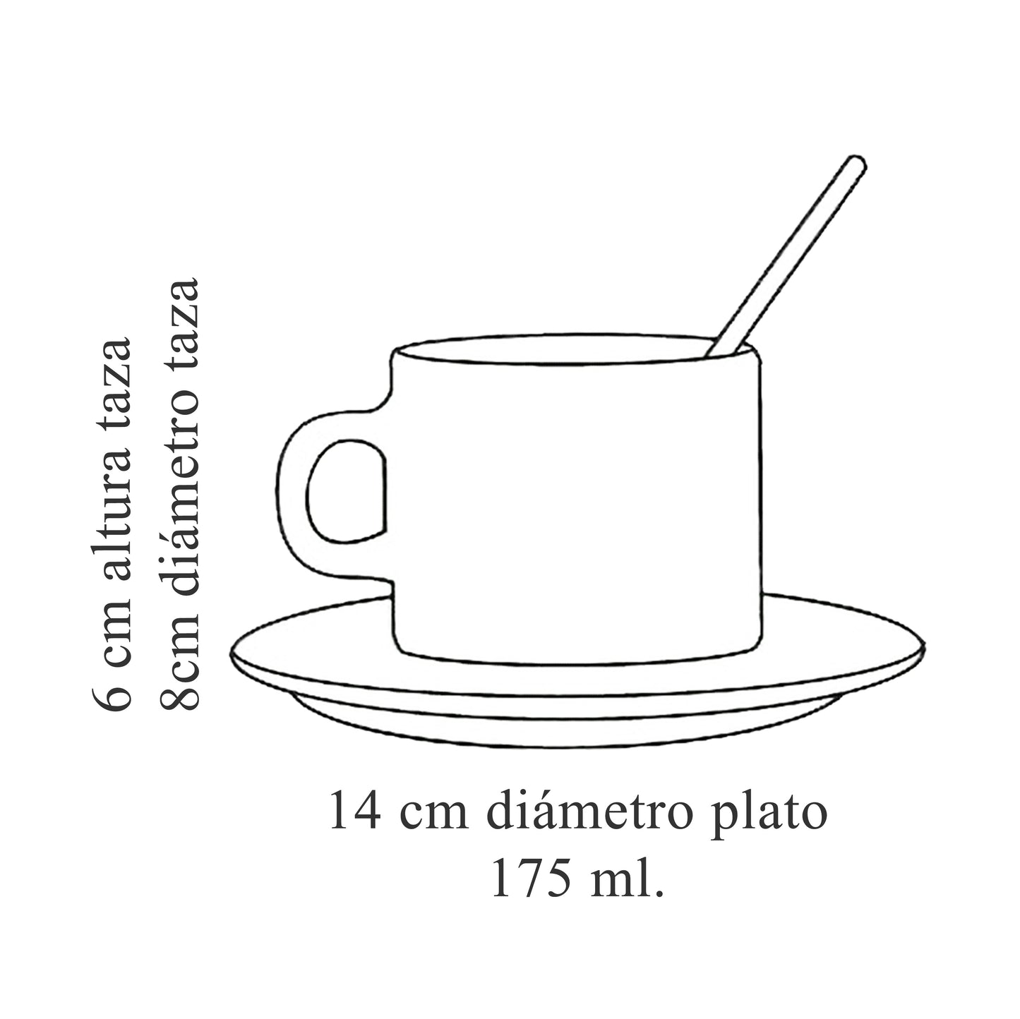 Set 4 tazas café