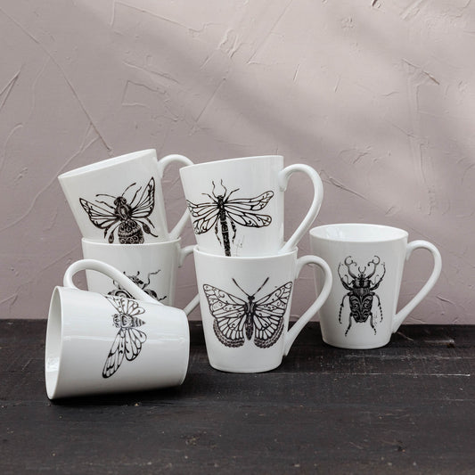 Set 6 Mugs porcelana Barroco