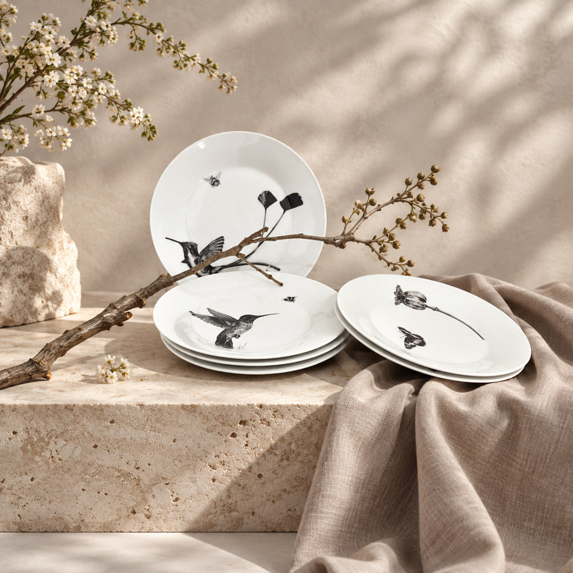 Set 6 Platos de torta  LE JARDIN