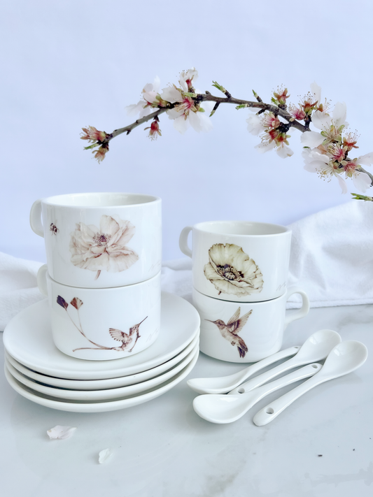 Set 4 tazas café